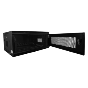 Patchkast WL4 SR4U-B Server wandkast 4U 19" met ventilator, voeding, deur met gehard glas en slot