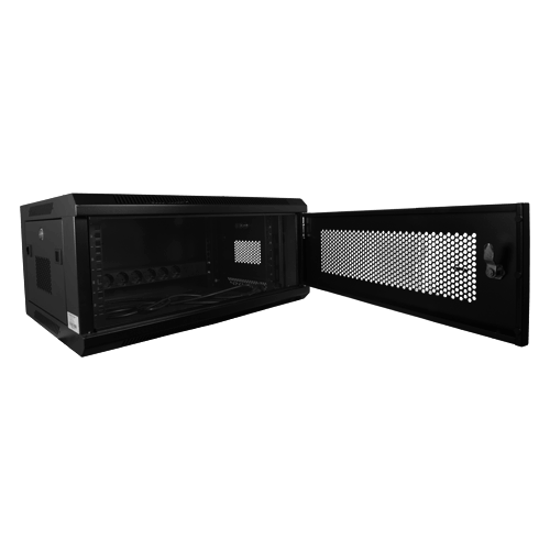 WL4 SR4U-B Server wandkast 4U 19″ met ventilator, voeding, deur met gehard glas en slot