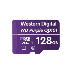 Western Digital WDD128G1P0C WD Purple 128GB microSD geheugenkaart voor bewakingscamera's
