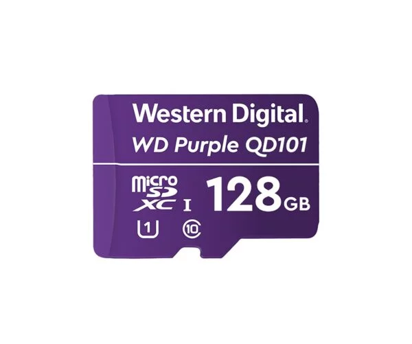 Western Digital WDD128G1P0C WD Purple 128GB microSD geheugenkaart voor bewakingscamera's