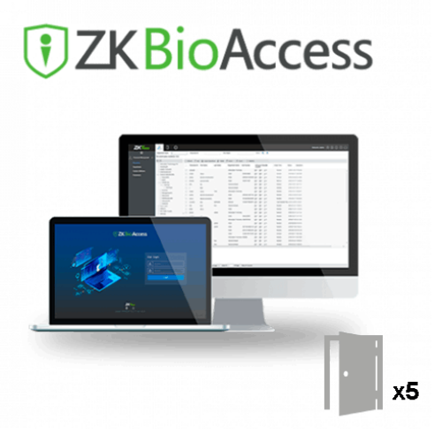 ZKTeco webbased ZKBioAccess software licentie tot 5 deuren