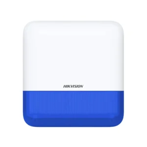 Hikvision DS-PS1-E-WE (BLUE) AX PRO draadloze buiten sirene met blauwe strobe