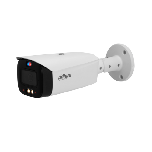 Dahua IPC-HFW3849T1-AS-PV-S4 UltraHD 4K WizSense 8MP Full-color TiOC Active Deterrence bullet camera met vaste 2.8 mm lens, 30 meter IR en wit LED, alarm, MicroSD en ingebouwde microfoon en speaker