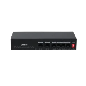 Dahua PFS3006-4ET-36 4 poort 802.3af/at PoE switch met 2 uplink poorten en 250m PoE bereik