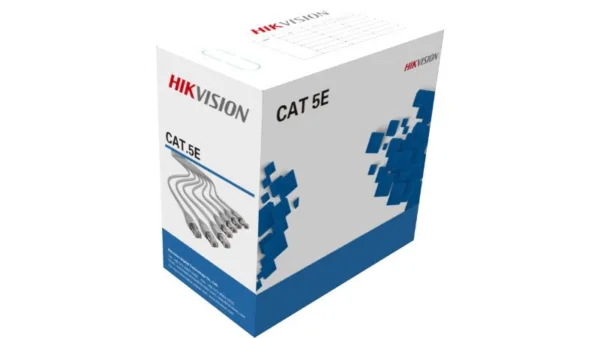 Hikvision DS-1LN5E-E/E Netwerkkabel Cat5e Gigabit UTP met 100% koper 24AWG stugge kern op rol 305m