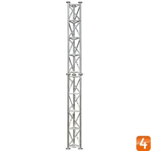 WL4 ML30 universele aluminium vrijstaande kantelbare truss mast 3 meter in onderdelen kit voor zelfbouw met grondanker