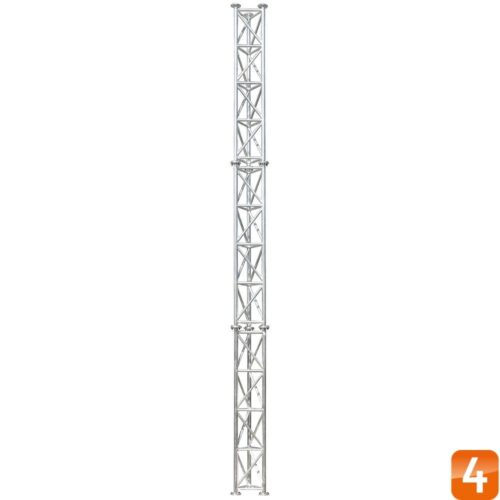 WL4 ML45 universele aluminium vrijstaande kantelbare truss mast 4,5 meter in onderdelen kit voor zelfbouw met grondanker