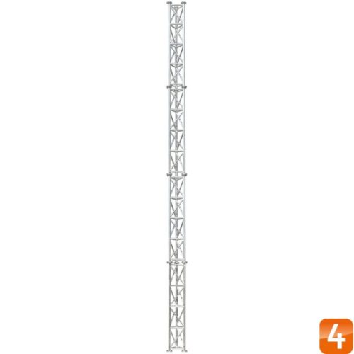 WL4 ML60 universele aluminium vrijstaande kantelbare truss mast 6 meter in onderdelen kit voor zelfbouw met grondanker