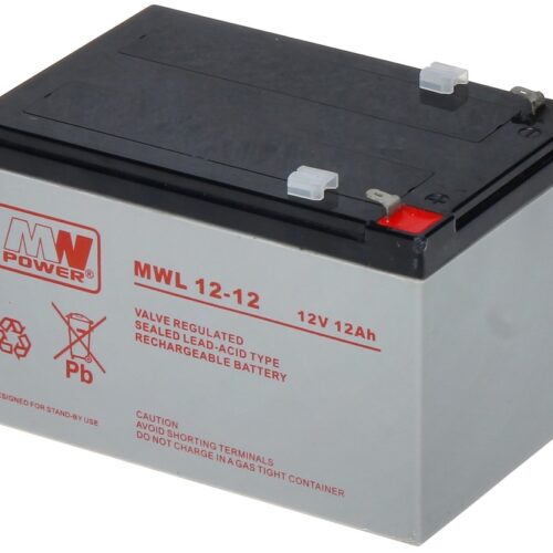 WL4 SB-12-120 12VDC 12Ah accu voor bijvoorbeeld een zonnepaneel, alarm, UPS of toegangscontrole installatie