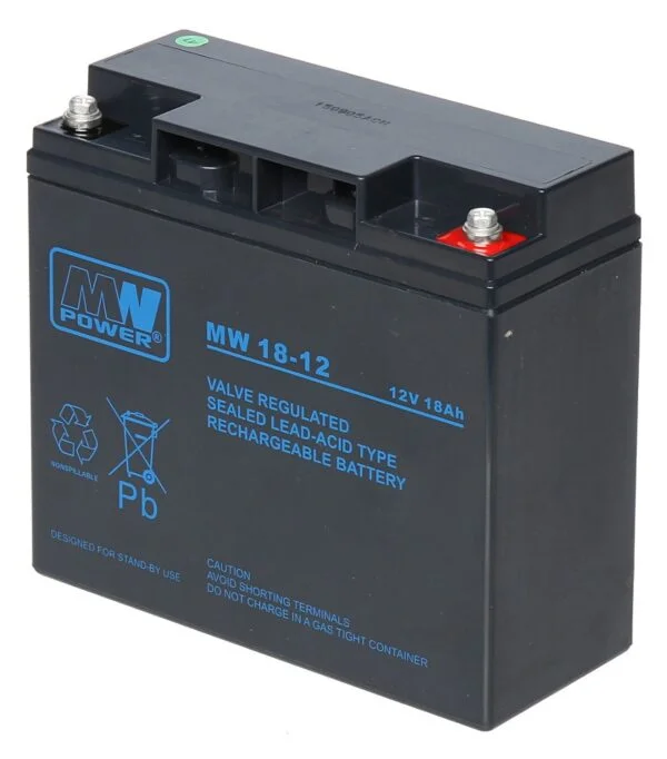 WL4 SB-12-180 accu 12VDC 18Ah voor bijvoorbeeld een zonnepaneel, alarm, UPS of toegangscontrole installatie