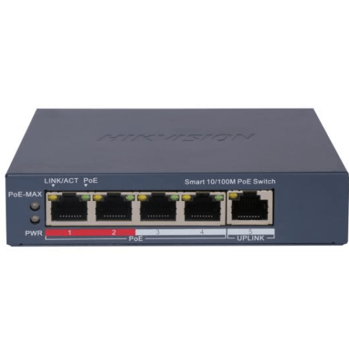 Hikvision DS-3E1105P-EI Pro-serie 4 poort Fast Ethernet Smart managed POE switch