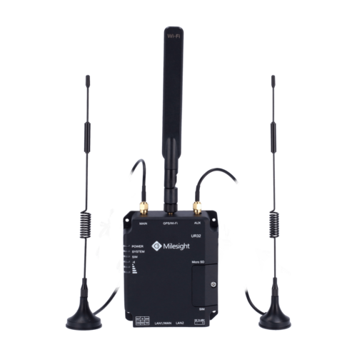 Milesight UR32-L04EU-W-485 industriële 4G LTE router met 2xRJ45 poorten, Wi-Fi, RS232, RS485 en 150Mbps voor M2M en IoT