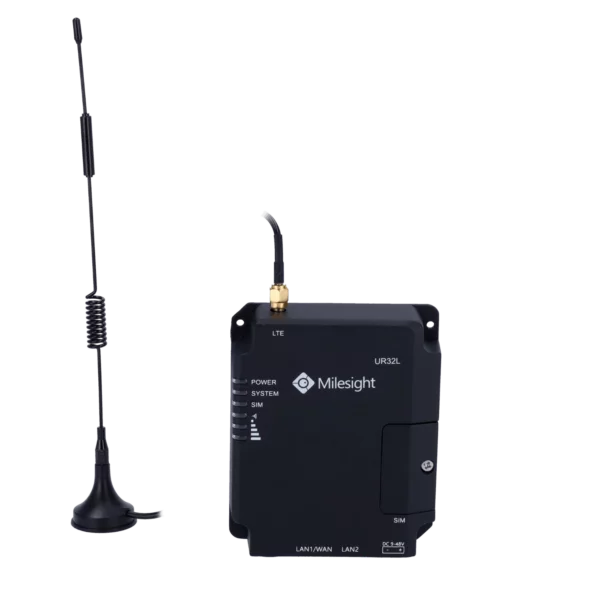 Milesight UR32L-L04EU industriële 4G LTE router met 2xRJ45 poorten en 150Mbps voor M2M en IoT
