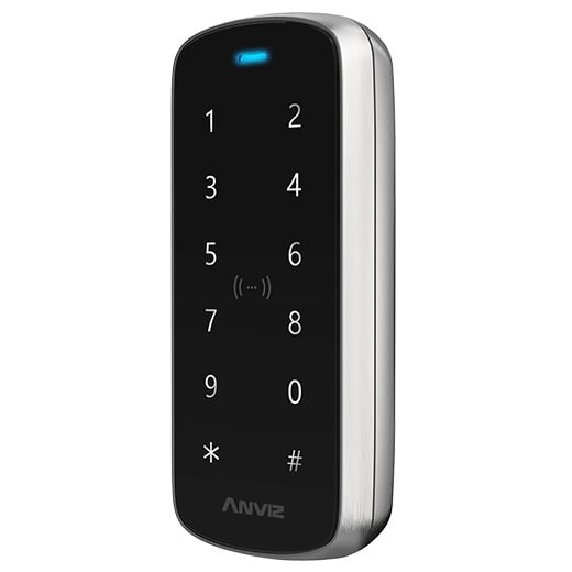Anviz M3 Pro Bluetooth, WiFi, TCP/IP vandaalbestendige keypad en RFID EM en Mifare kaartlezer met app voor buiten