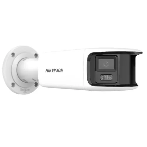 Hikvision DS-2CD2T87G2P-LSU/SL Panoramic 8MP ColorVu bullet met 180 graden beeldhoek, wit LED, 130dB WDR, microfoon en audio/alarm IO
