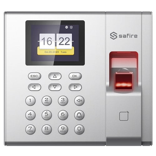 Safire SF-AC3003KEMD-IP stand alone IP vingerafdruk, kaartlezer en PIN toegang terminal voor binnen met display