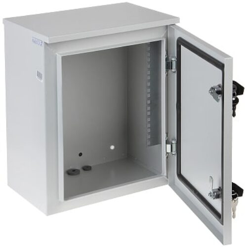 WL4 SR10WO6U-W metalen 6U 10″ rack kast geschikt voor buiten muur of paal montage met 2 sleutelsloten