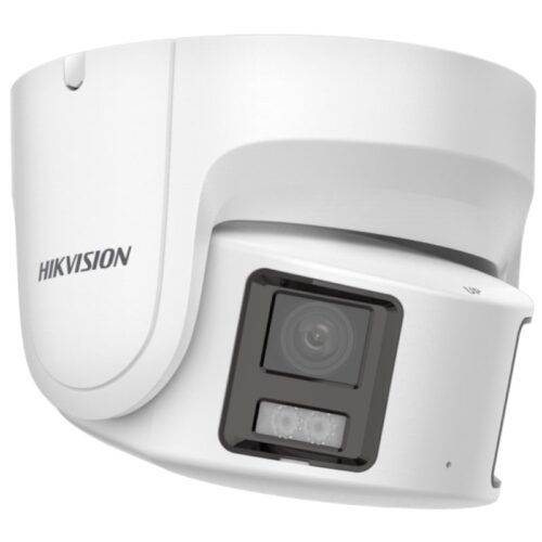 Hikvision DS-2CD2387G2P-LSU/SL Panoramic 8MP ColorVu dome met 180 graden beeldhoek, wit LED, 130dB WDR, microfoon en audio/alarm IO