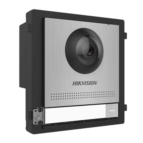 Hikvision DS-KD8003-IME1(B)/S RVS IP video intercom buiten station camera module, 2MP Full HD 146 graden, IR nachtzicht, PoE