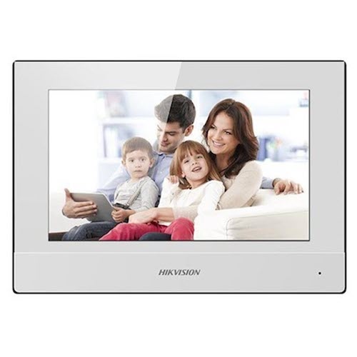 Hikvision DS-KH6320-WTE2-W witte IP video 2-wire intercom binnen monitor 7 inch touchscreen, PoE, Wi-Fi
