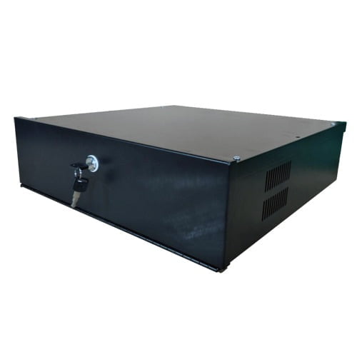 WL4 LB4U zware metalen 4U lock box safe met ventilator en sleutelslot voor NVR en DVR video recorders