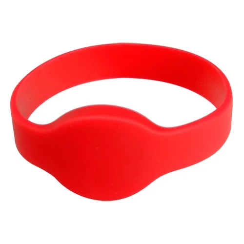 WL4 RFID B-R RFID siliconen armband rood (10 stuks)