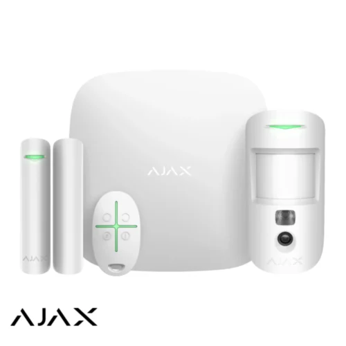 Ajax StarterKit CAM Wit met Hub 2, MotionCam, DoorProtect en SpaceControl