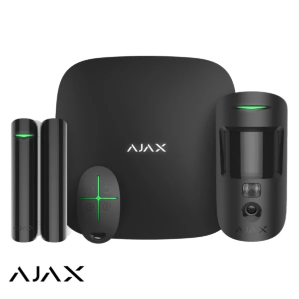 Ajax StarterKit CAM PLUS Zwart met Hub 2 PLUS, MotionCam, DoorProtect en SpaceControl