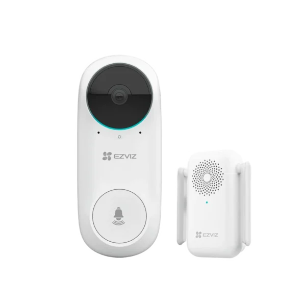 Ezviz CS-DB2C Kit WiFi deurbel met accu, Full HD 2MP, gong speaker, nachtzicht, app en SD-kaart