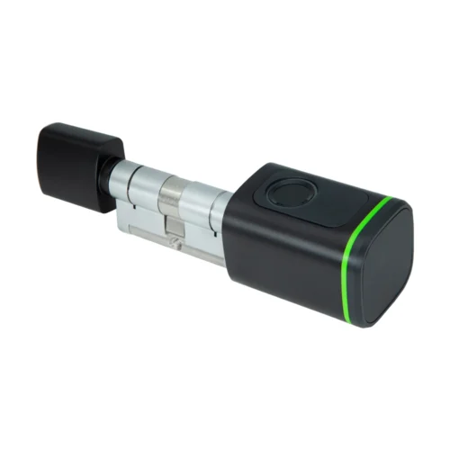 YLI SC-02FP-B Zwarte Smart Cilinder met vingerafdruk lezer, mobile app en keycard voor binnen