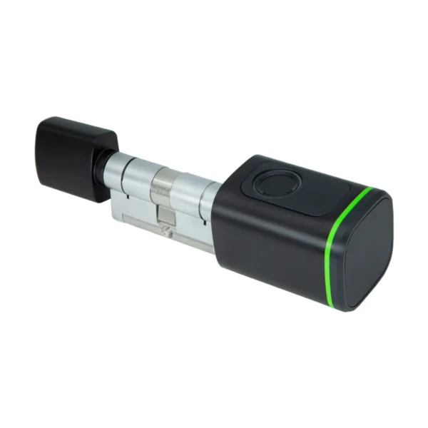 YLI SC-02FP-B Zwarte Smart Cilinder met vingerafdruk lezer, mobile app, keycard en sleutel voor binnen