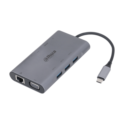 Dahua TC39 universele USB-C adapter met HDMI, VGA, RJ45, SD-kaart, MicroSD, USB-A en USB-C aansluitingen