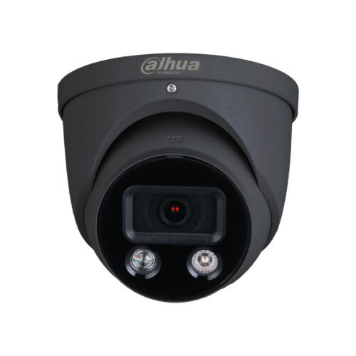Dahua IPC-HDW3849H-AS-PV-S4-DG donkergrijze Full-color Ultra 4K HD 8MP WizSense buiten eyeball camera met TioC 2.0, POE, IR-LED nachtzicht tot 30 meter, microSD en 120dB WDR