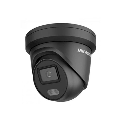 Hikvision DS-2CD2347G2-LU-B ColorVu 4MP Full HD turret buiten camera met 2.8mm lens, microfoon, wit LED nachtzicht, PoE, 130dB WDR en microSD opname