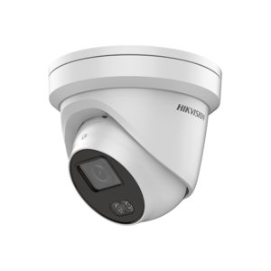 Hikvision DS-2CD2347G2-LU ColorVu 4MP Full HD turret buiten camera met 4mm lens, microfoon, wit LED nachtzicht, PoE, 130dB WDR en microSD opname