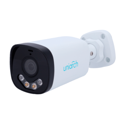 Uniarch IPC-B233-APF40W Full HD 3MP buiten bullet camera met 4 mm lens, dual light, 50m Smart IR, WDR, PoE, ingebouwde microfoon en gratis applicatie