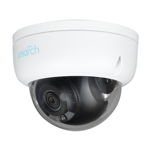 Uniarch IPC-D122-PF28 Full HD 2MP buiten dome camera met vaste lens 2.8 mm, 30m IR nachtzicht, ingebouwde microfoon, 120dB WDR, microSD en PoE