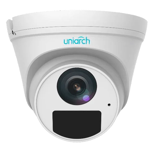 Uniarch IPC-T124-APF40 Full HD 4MP buiten turret camera met 4 mm lens, 30m Smart IR, WDR, PoE, ingebouwde microfoon en gratis applicatie