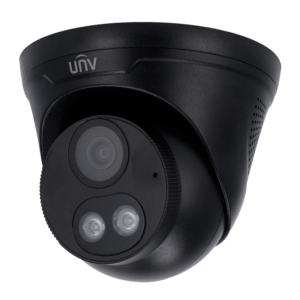 Uniview IPC3614LE-ADF28KC-WL-B Full HD 4MP buiten turret camera met vaste 2.8 mm lens, 30m IR, 120dB WDR, PoE, microSD en ingebouwde microfoon en speaker