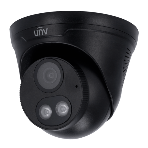 Uniview IPC3614LE-ADF28KC-WL-B Full HD 4MP buiten turret camera met vaste 2.8 mm lens, Wit LED, 30m IR, 120dB WDR, PoE, microSD en ingebouwde microfoon en speaker