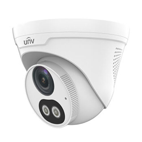 Uniview IPC3614LE-ADF28KC-WL Full HD 4MP buiten turret camera met vaste 2.8 mm lens, Wit LED, 30m IR, 120dB WDR, PoE, microSD en ingebouwde microfoon en speaker