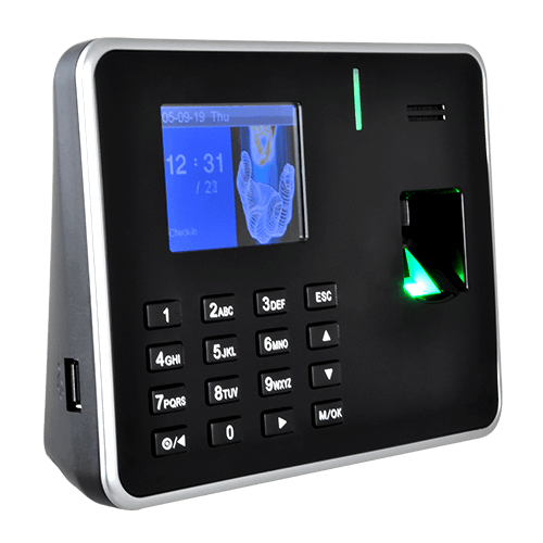 ZKTeco UA150PRO stand alone vingerafdruk, PIN en RFID kaart lezer voor binnen met 2.8-inch touch screen TCP/IP