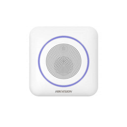 Hikvision DS-PS1-II-WE (BLUE) AX PRO draadloze binnen sirene met Twee-weg audio en blauwe LED