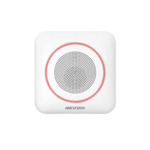 Hikvision DS-PS1-II-WE (RED) AX PRO draadloze binnen sirene met Twee-weg audio en rode LED