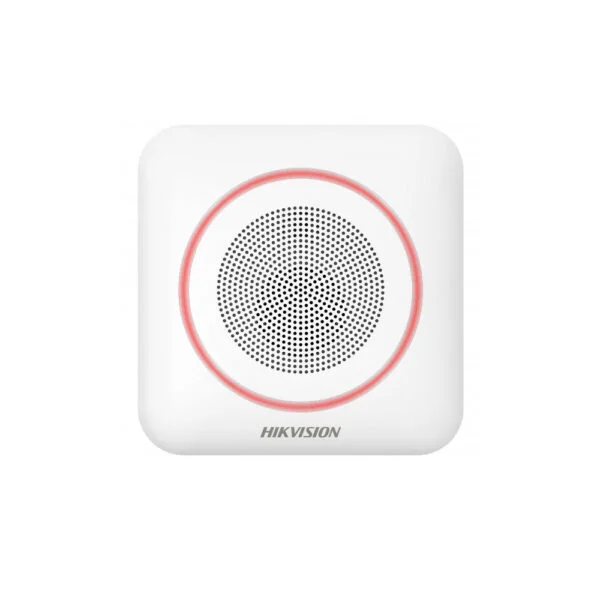 Hikvision DS-PS1-II-WE (RED) AX PRO draadloze binnen sirene met Twee-weg audio en rode LED