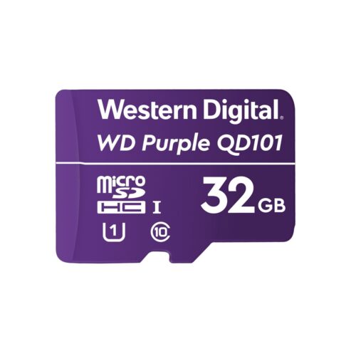 Western Digital WDD032G1P0C WD Purple 32GB microSD geheugenkaart voor bewakingscamera’s