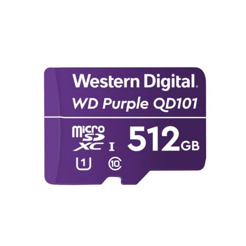 Western Digital WDD512G1P0C WD Purple 512GB microSD geheugenkaart voor bewakingscamera’s