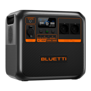 BLUETTI AC180P draagbare accu 1440Wh met 12V uitgang, twee 230VAC uitgangen, vijf USB poorten en gratis applicatie