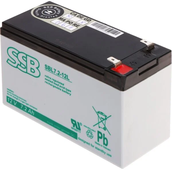WL4 SB-12-72-S accu 12VDC 7,2Ah voor bijvoorbeeld een zonnepaneel, alarm, UPS of toegangscontrole installatie