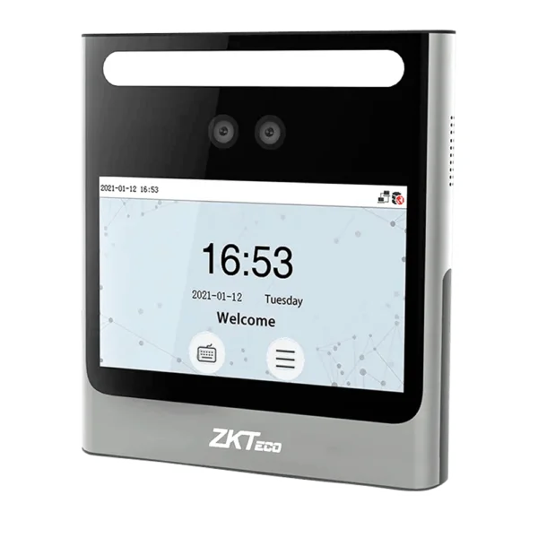 ZKTeco EFace10 stand alone IP aanwezigheidsregistratie terminal met gezichtsherkenning, pas en pin, Android OS, Wi-Fi en web toegang